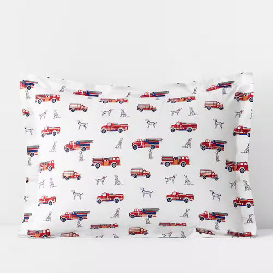 Company Kids Fireman'S Best Friend Multicolored Organic Cotton Percale Standard Sham