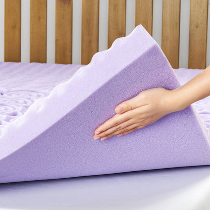 3" 5-Zone Memory Foam Mattress Topper with Lavender Infusion, King