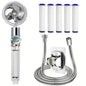 360° Rotating Turbine Fan Handheld Shower Head High Pressure Water Saving Spray Shower Filter Bathroom Accessories