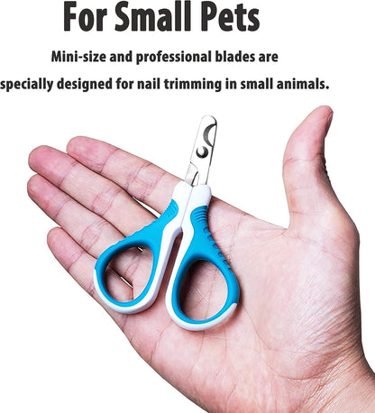 Professional Pet Nail Clippers and Trimmer - Best for Cats, Small Dogs and Any Small Pets. Sharp Angled Blade Pet Nail Trimmer Scissors.