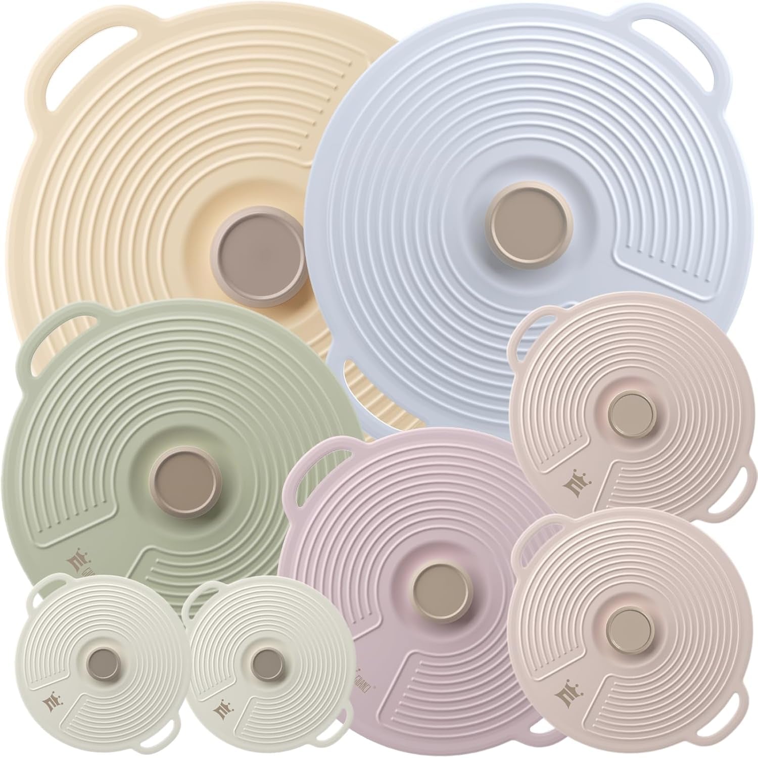 Silicone Lids for Bowl 8 Pack, Microwave Splatter Cover with 6 Sizes Reusable Heat Resistant Lids Fits Cups, Bowls, Plates, Pots, Pans, Skillets, Stove Top, Oven, Fridge Dishwasher Safe