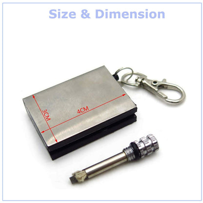 6Xlighter Flint Magnesium Emergency Fire Starter Camp Survival Refill Waterproof