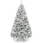 Artificial Flocked Christmas Tree, 12Ft Premium Unlit Pine Holiday Decor W/Metal Stand Green